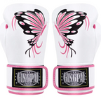 Beautiful Pink & White Butterfly Boxing Gloves | Best Quality-Premium Muay Thai, Kickboxing Gloves - FitZone360