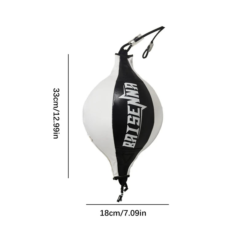 Leather Boxing Speedball – Swivel Hanging Punching Speed Ball for Home & Gym Training - FitZone360