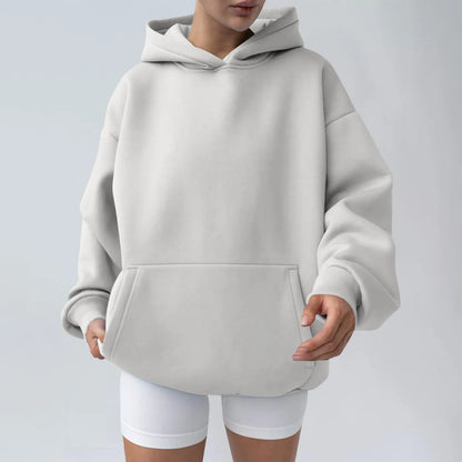 Trendy Solid Color Sports Hoodies | Fleece Sweatshirts for Men & Women | Couple Pullover for Spring & Autumn