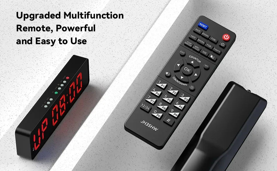 LED Digital Boxing Timer | Round Interval Workout Clock for Boxing. MMA, Muay Thai, and Martial Arts - FitZone360