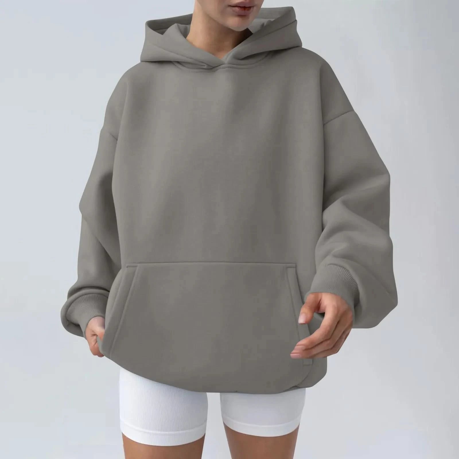 Trendy Solid Color Sports Hoodies | Fleece Sweatshirts for Men & Women | Couple Pullover for Spring & Autumn - FitZone360