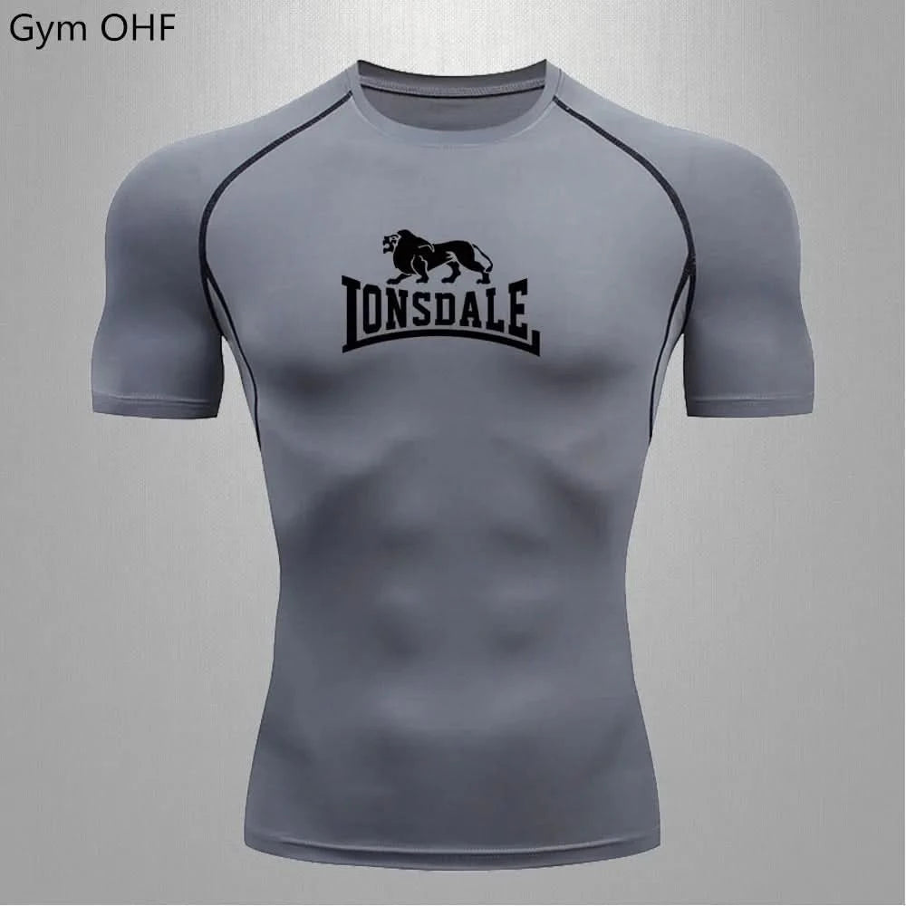 Lonsdale Men's Compression Gym Shirt – Quick-Dry Tight Fit for Fitness & Training - FitZone360