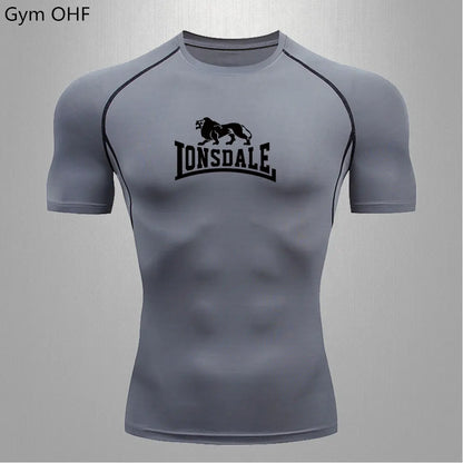 Lonsdale Men's Compression Gym Shirt – Quick-Dry Tight Fit for Fitness & Training - FitZone360