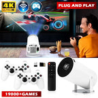 Android 11 P90 MAX Gaming Projector | 19,000+ Retro GAMES | TF Card Support | Wireless Gamepad | Dual WiFi | Portable Home Theater System - FitZone360