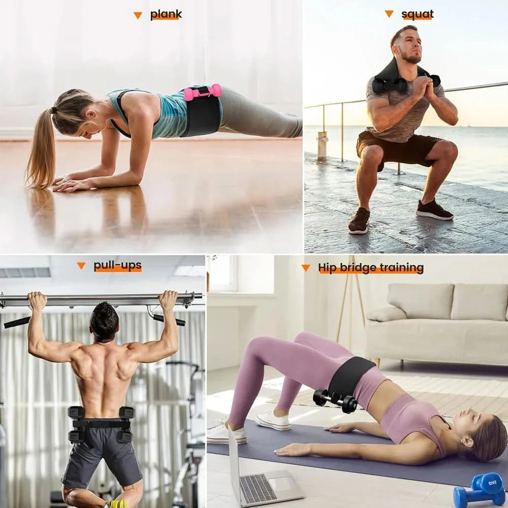 Hip Thrust Belt for Glute Workouts | Supports Dumbbells, Kettlebells & Plates | Home & Gym Fitness Accessory - FitZone360