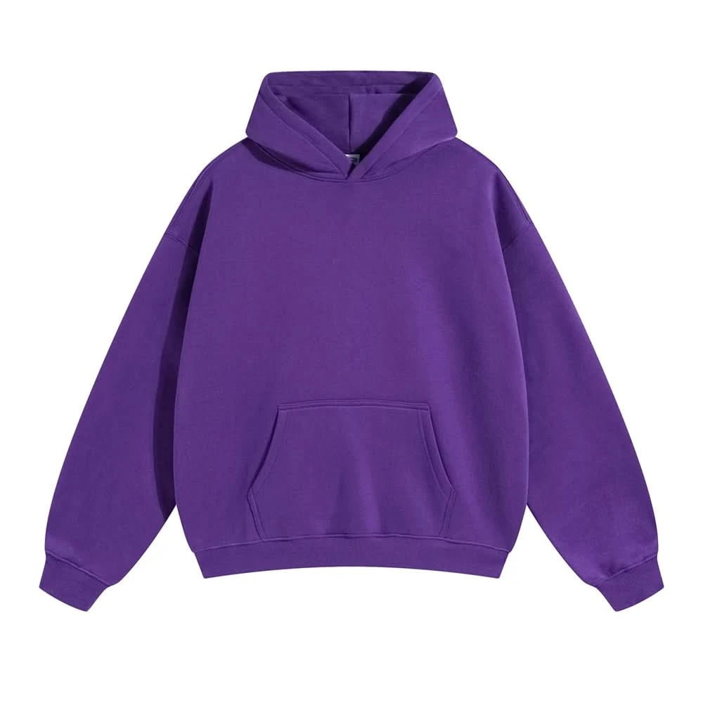 Fleece Hooded Sweatshirt | Unisex Oversized Winter Hoodie Pullover - FitZone360