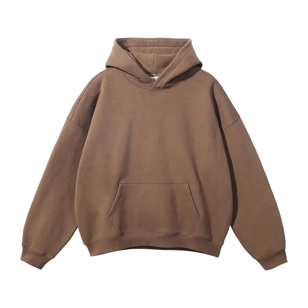 Fleece Hooded Sweatshirt | Unisex Oversized Winter Hoodie Pullover - FitZone360