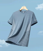 Men's Ice Silk Running T-Shirt | Quick-Dry, Breathable & Reflective Design - FitZone360