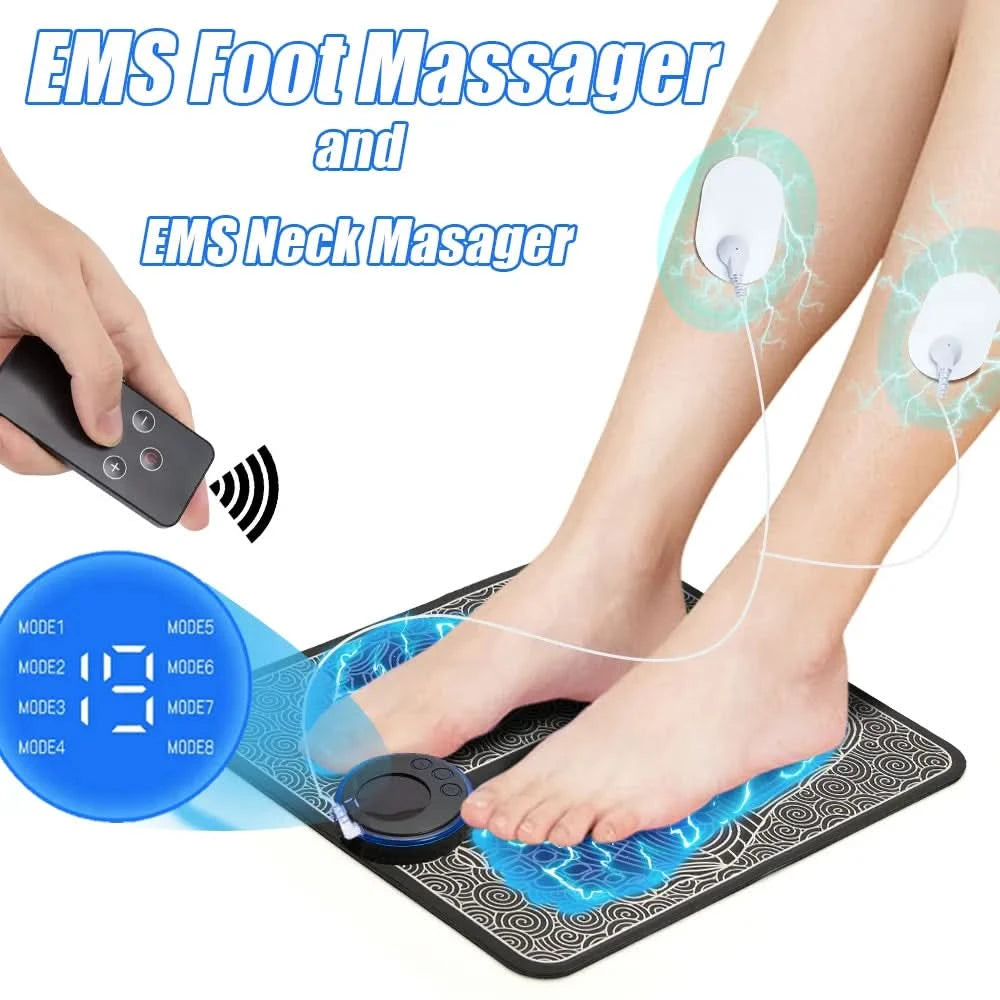 EMS Foot Massager | Feet Stimulation Pain / Swelling Relief - FitZone360