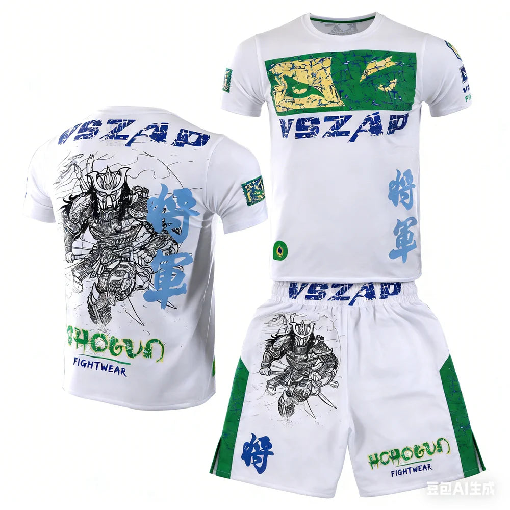 Unisex Muay Thai MMA Boxing Shorts & T-Shirt Set
