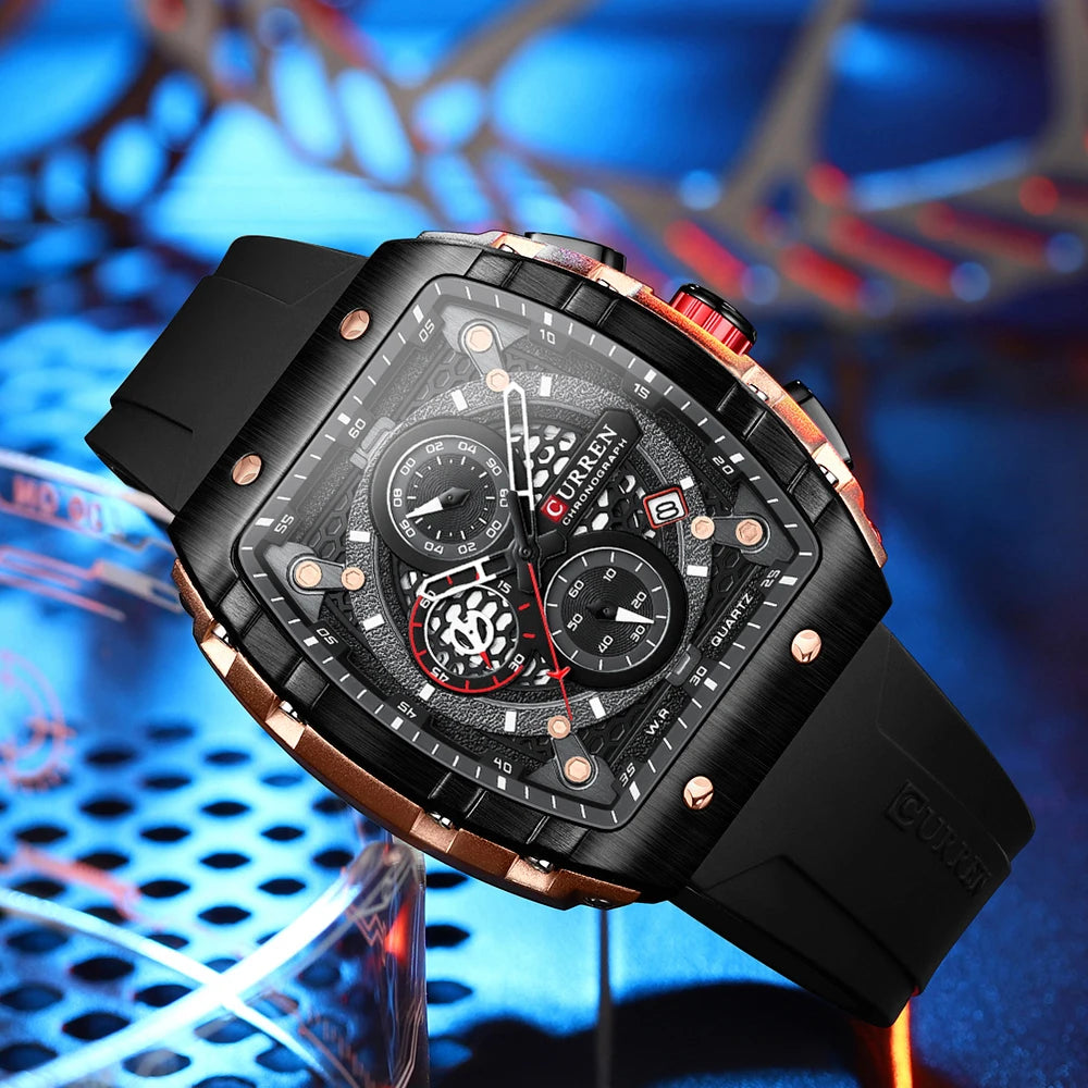 Top Brand Men's Watches | Luxury Square Quartz Wristwatch - FitZone360