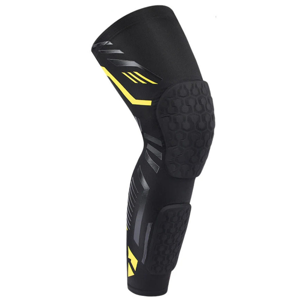 Padded Knee & Shin Compression Sleeve for Muay Thai, MMA & Martial Arts | Impact Protection, Support & Flexibility - FitZone360