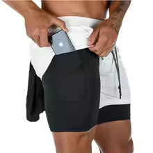 Men’s 2-in-1 Training Shorts with Compression Liner | Gym, Running & Fitness Shorts