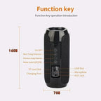 Portable Bluetooth Speaker | Waterproof Outdoor Subwoofer with FM & TF Support - FitZone360