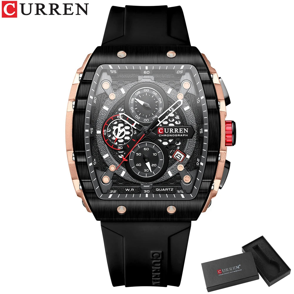 Top Brand Men's Watches | Luxury Square Quartz Wristwatch - FitZone360