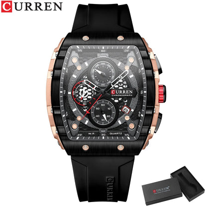 Top Brand Men's Watches | Luxury Square Quartz Wristwatch - FitZone360