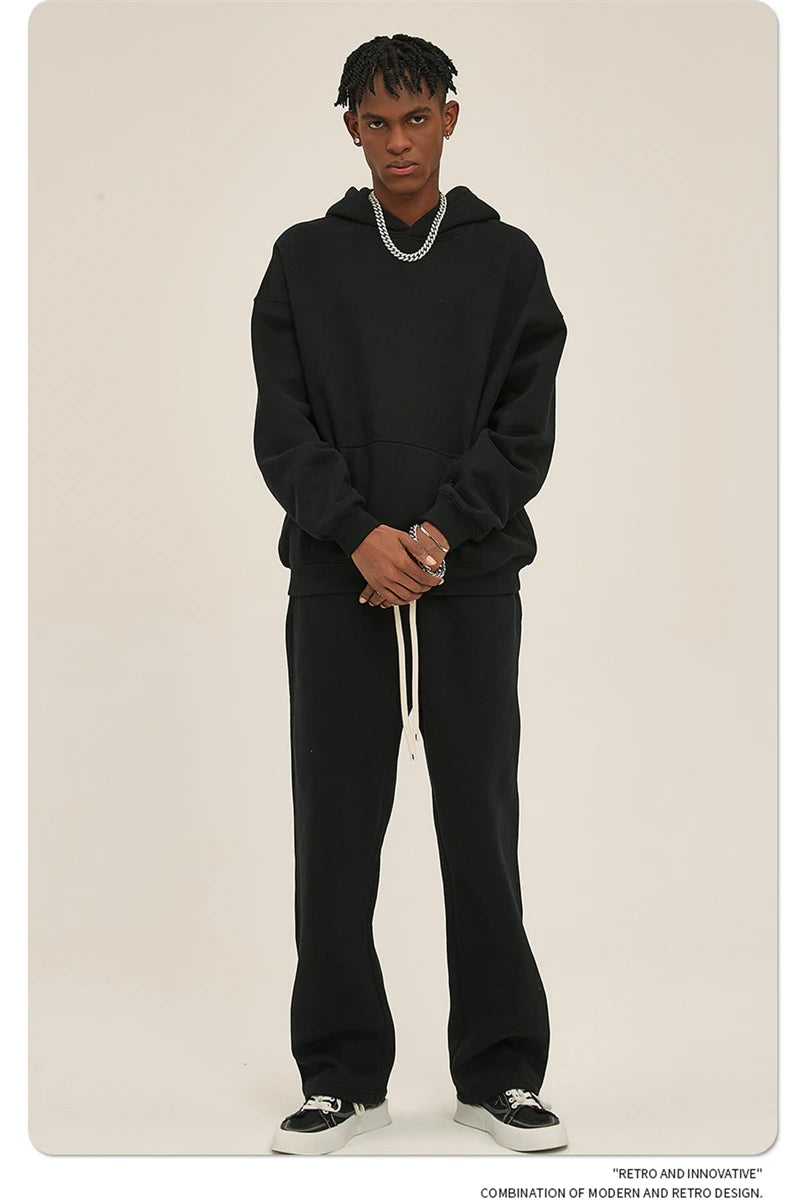 Fleece Hooded Sweatshirt | Unisex Oversized Winter Hoodie Pullover