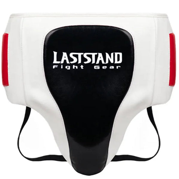 White and black protective gear with 'Laststand' branding on a white background