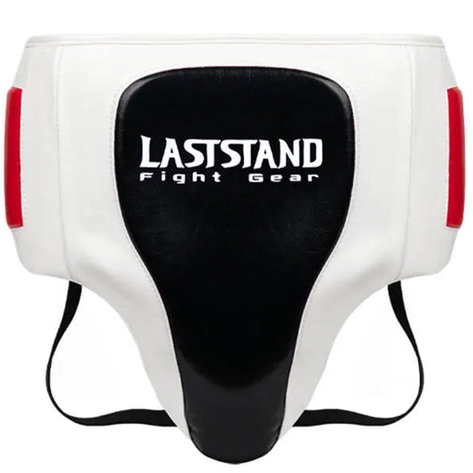 White and black protective gear with 'Laststand' branding on a white background