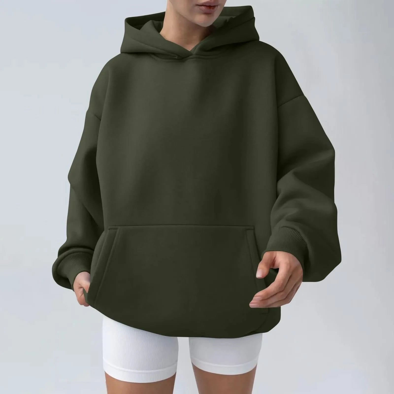 Trendy Solid Color Sports Hoodies | Fleece Sweatshirts for Men & Women | Couple Pullover for Spring & Autumn - FitZone360