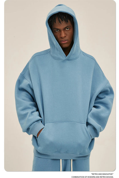 Fleece Hooded Sweatshirt | Unisex Oversized Winter Hoodie Pullover - FitZone360