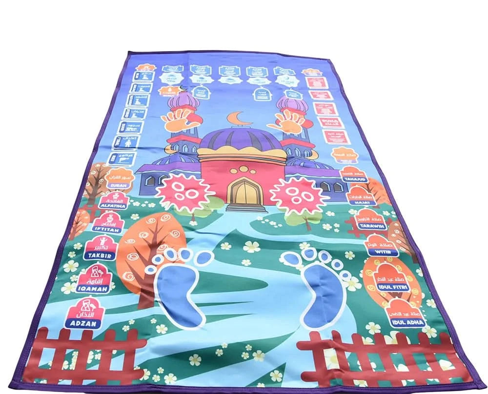 🕌 Interactive Kids Learning Mat | Educational Talking Rug with Compass 🧭 - FitZone360
