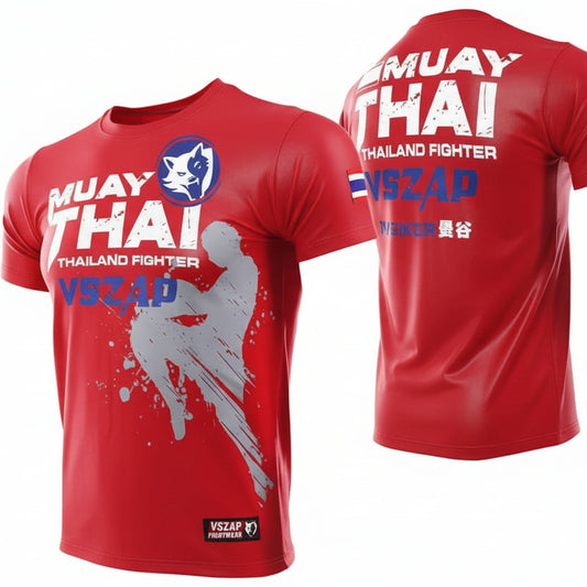 Fashion Muay Thai Sports T-Shirt | Lightweight, Breathable Fitness & Combat Training Tee - FitZone360