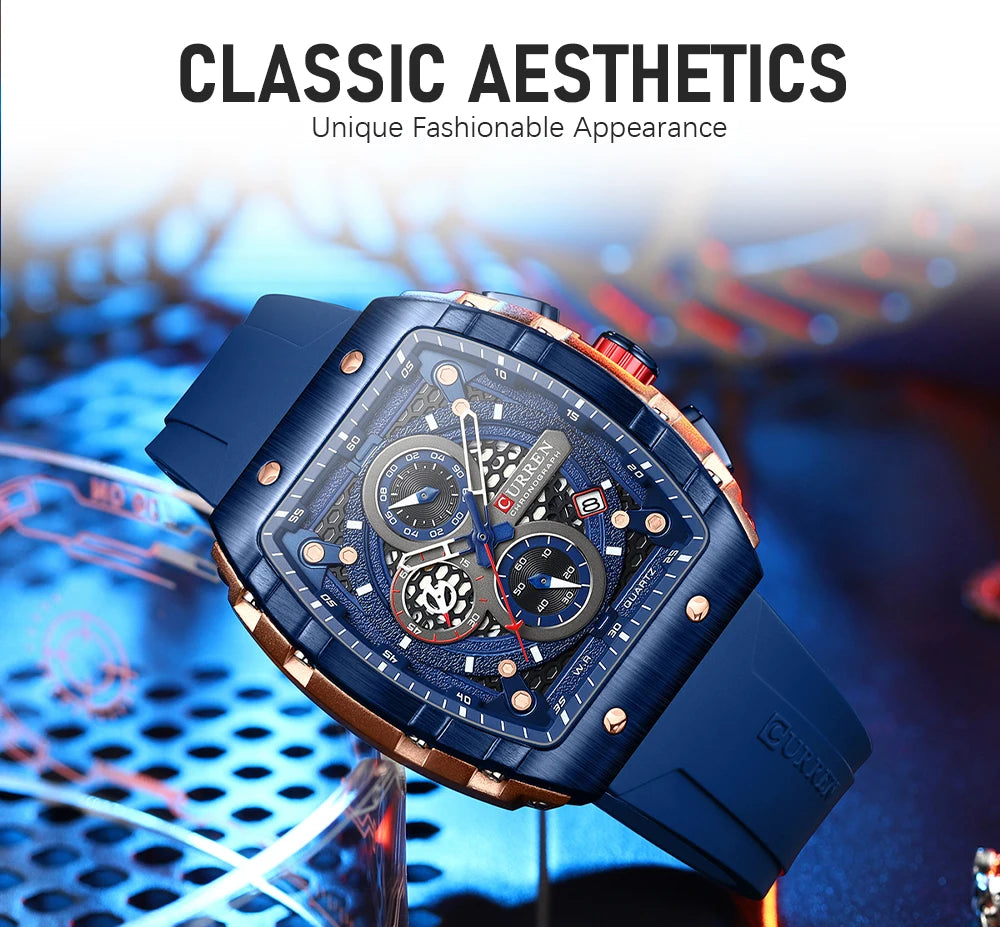 Top Brand Men's Watches | Luxury Square Quartz Wristwatch - FitZone360