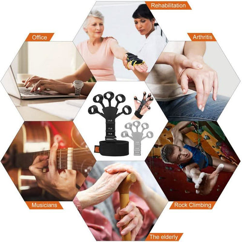 Adjustable Finger Gripper | 6 Resistance Levels | Hand & Grip Strength Trainer - FitZone360