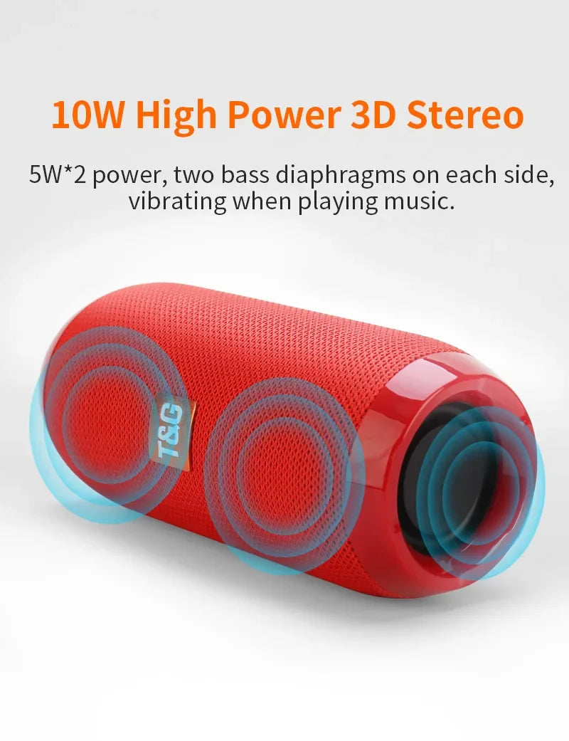 Portable Bluetooth Speaker | Waterproof Outdoor Subwoofer with FM & TF Support - FitZone360