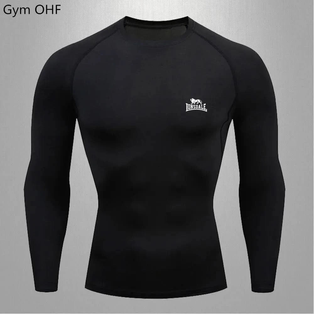 Lonsdale Men's Compression Gym Shirt – Quick-Dry Tight Fit for Fitness & Training - FitZone360