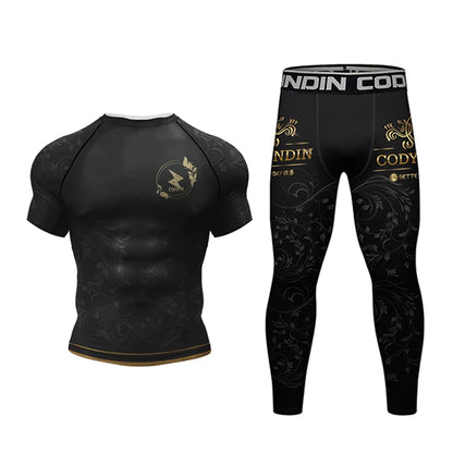Men’s MMA & BJJ Training Set | Rashguard + Shorts for Jiu Jitsu - FitZone360
