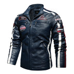 Men’s Vintage Motorcycle Jacket | Embroidered Biker Bomber Coat