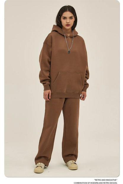 Fleece Hooded Sweatshirt | Unisex Oversized Winter Hoodie Pullover