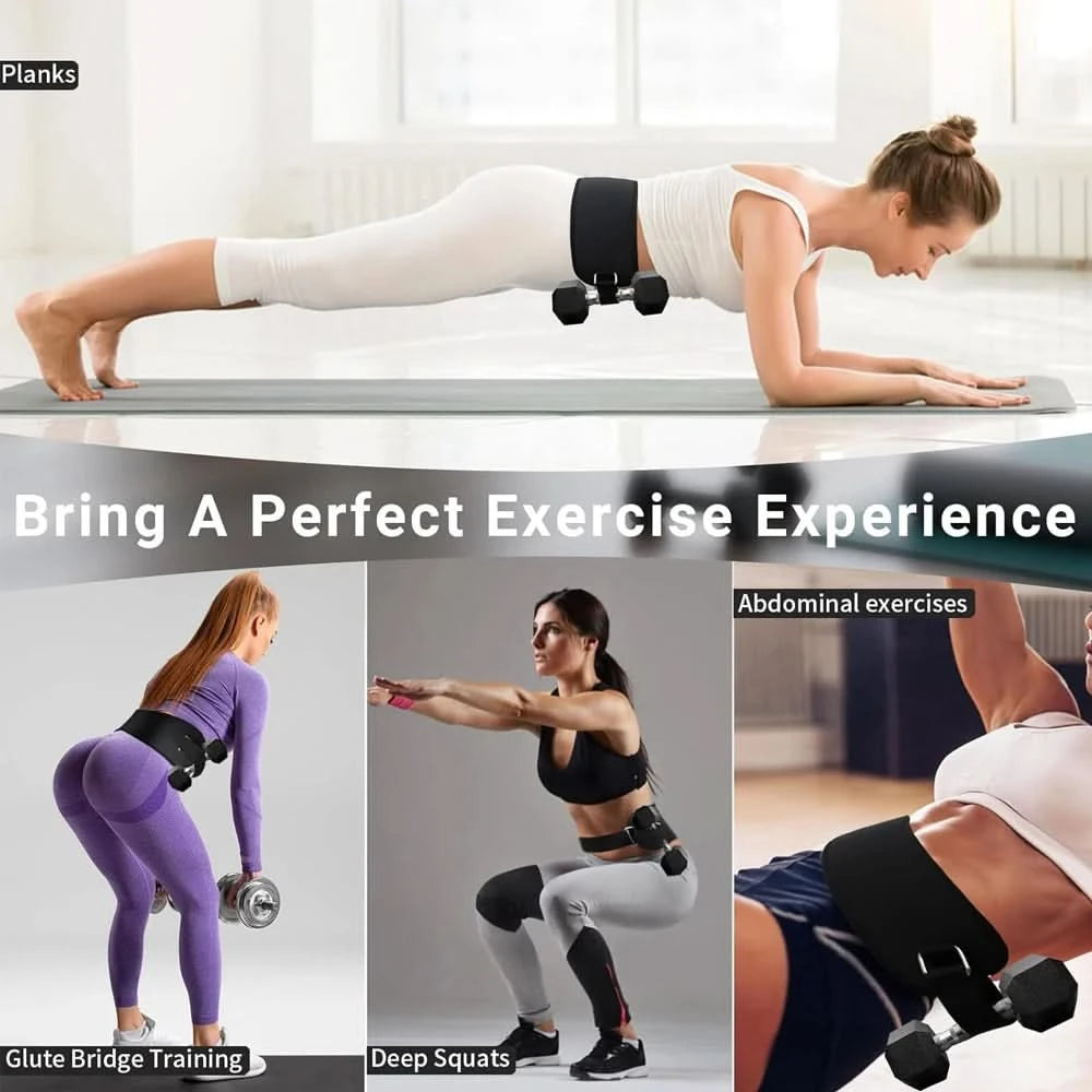 Hip Thrust Belt for Glute Workouts | Supports Dumbbells, Kettlebells & Plates | Home & Gym Fitness Accessory - FitZone360