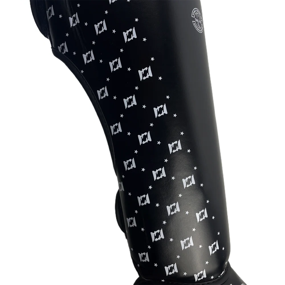 Black hair dryer with white pattern on a white background