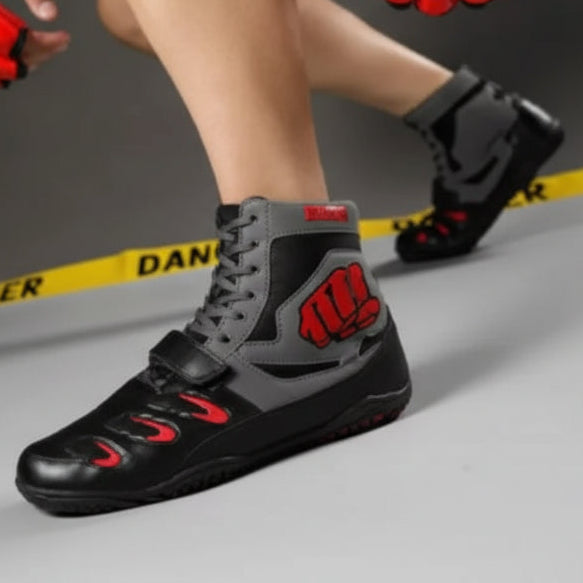 Professional Boxing Shoes | Lightweight High-Top Fight Footwear - FitZone360