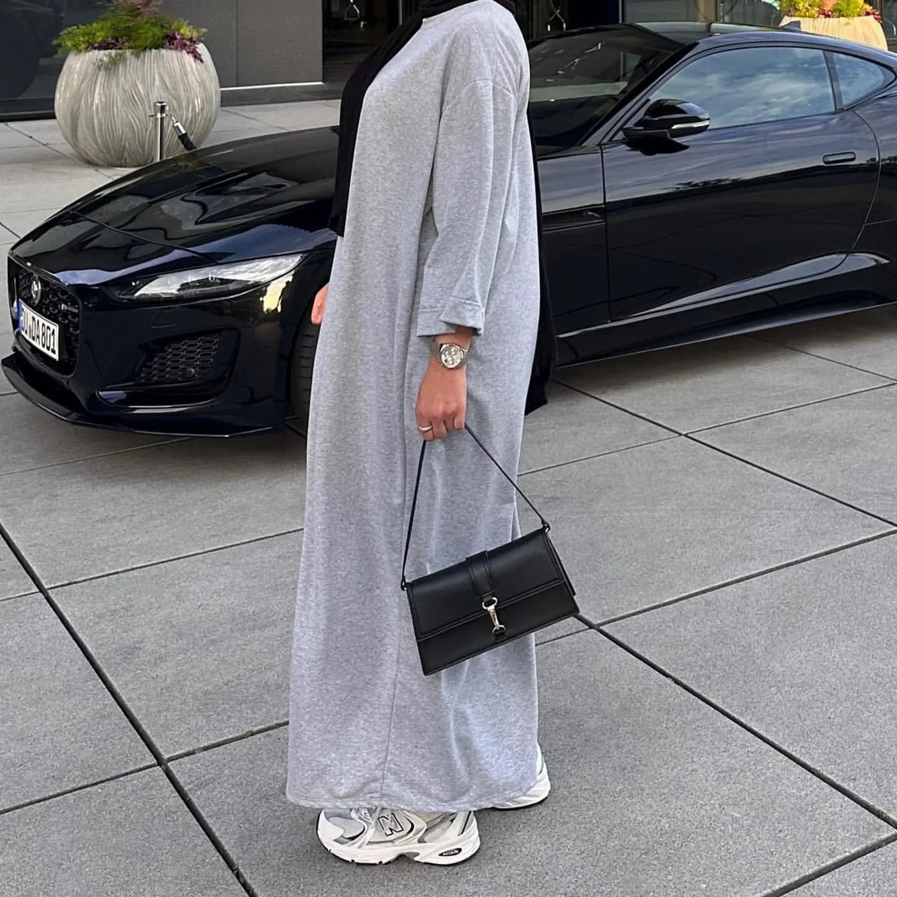 Casual Muslim Abaya Sweatshirt Dress for Women | Modest Daily Wear - FitZone360