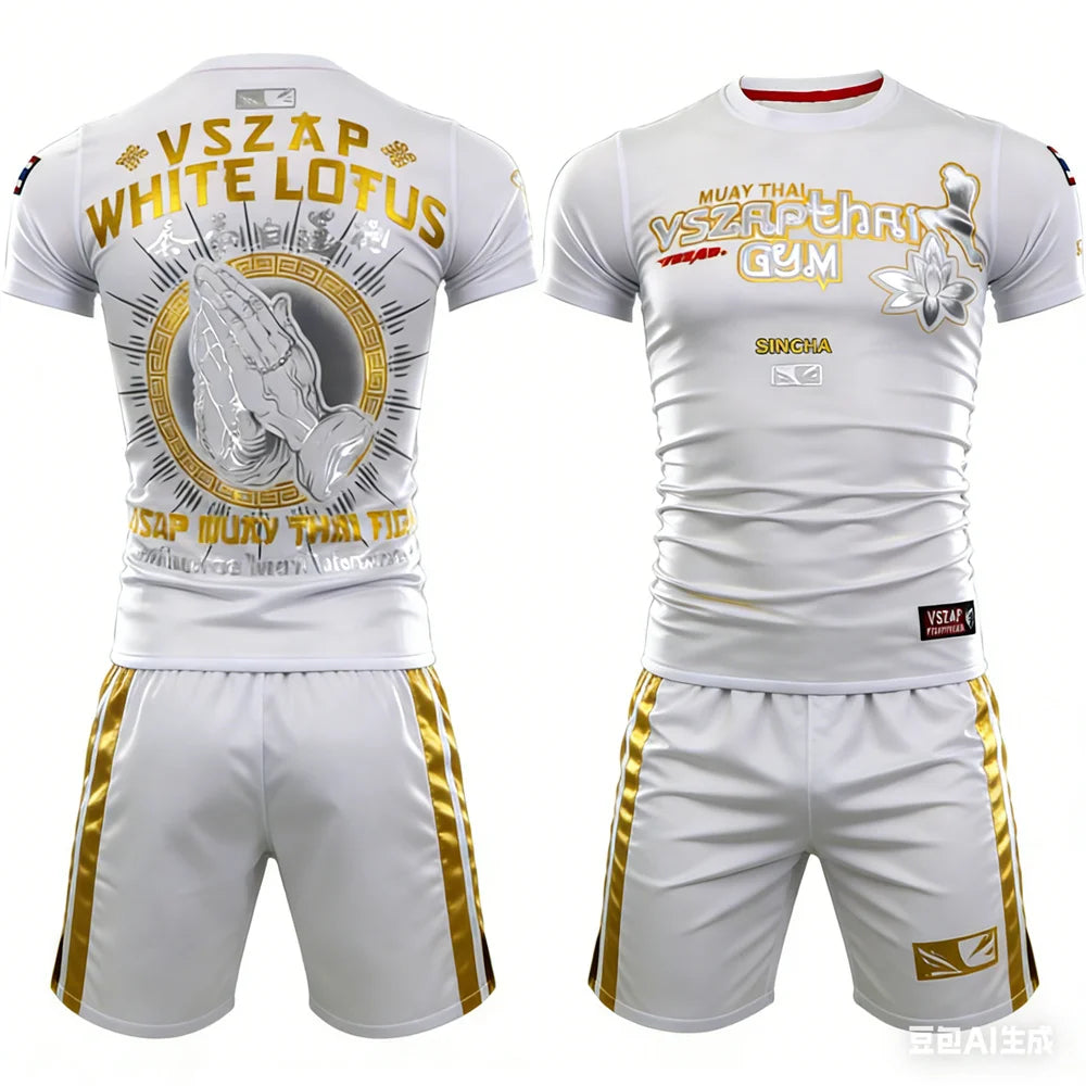 Unisex Muay Thai MMA Boxing Shorts & T-Shirt Set