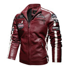 Men’s Vintage Motorcycle Jacket | Embroidered Biker Bomber Coat