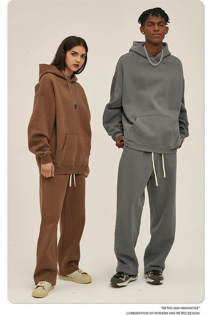Fleece Hooded Sweatshirt | Unisex Oversized Winter Hoodie Pullover
