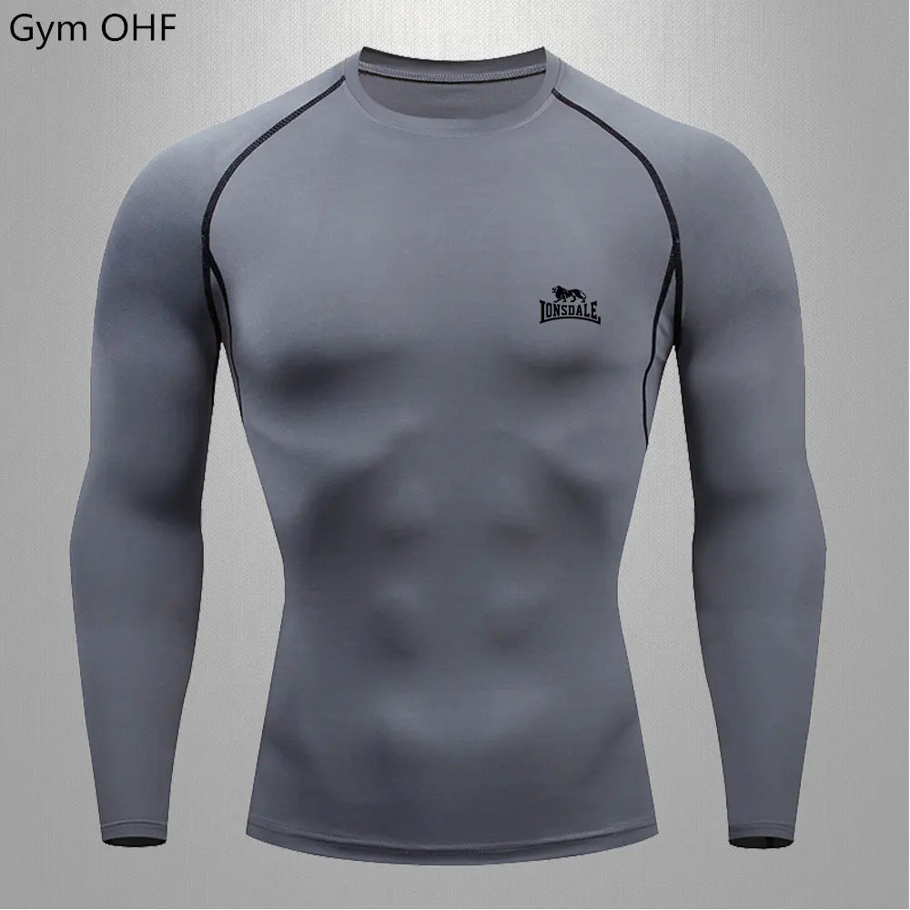 Lonsdale Men's Compression Gym Shirt – Quick-Dry Tight Fit for Fitness & Training - FitZone360
