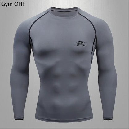 Lonsdale Men's Compression Gym Shirt – Quick-Dry Tight Fit for Fitness & Training - FitZone360