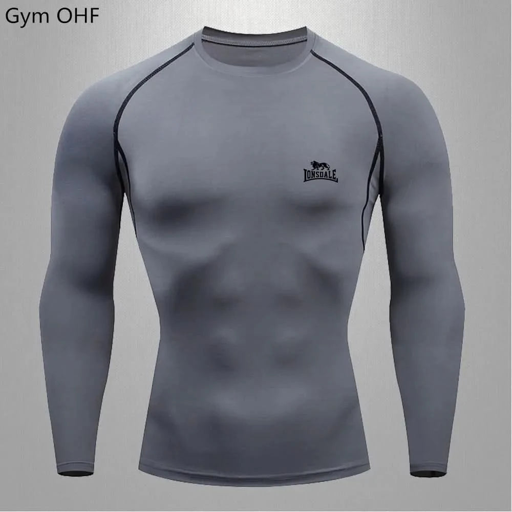 Lonsdale Men's Compression Gym Shirt – Quick-Dry Tight Fit for Fitness & Training - FitZone360