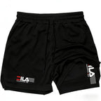 FILA 2-in-1 Training Shorts | Unisex Lightweight Gym & Running Shorts with Compression Liner - FitZone360