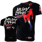Fashion Muay Thai Sports T-Shirt | Lightweight, Breathable Fitness & Combat Training Tee - FitZone360