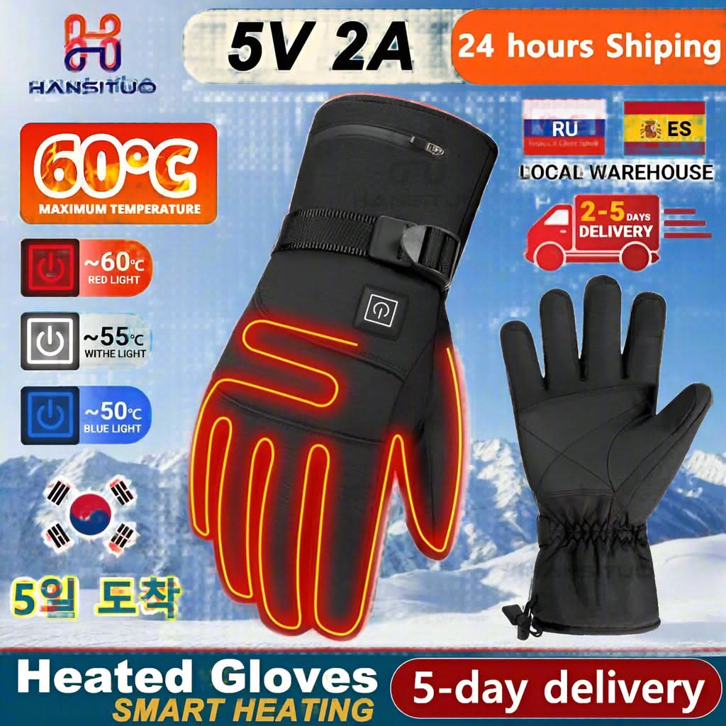 Heated Winter Gloves | USB Battery Powered for Ultimate Warmth - FitZone360