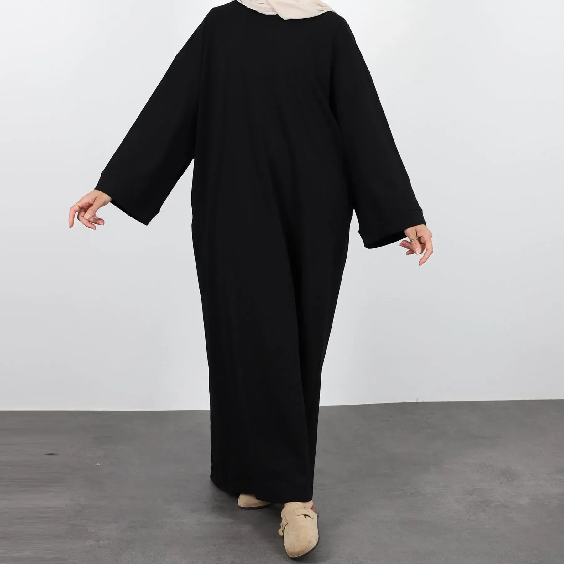 Casual Muslim Abaya Sweatshirt Dress for Women | Modest Daily Wear - FitZone360