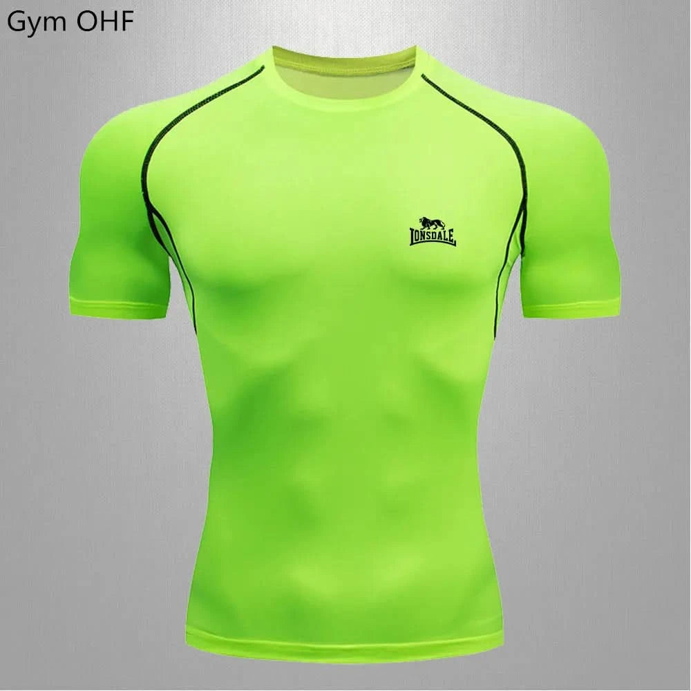 Lonsdale Men's Compression Gym Shirt – Quick-Dry Tight Fit for Fitness & Training - FitZone360