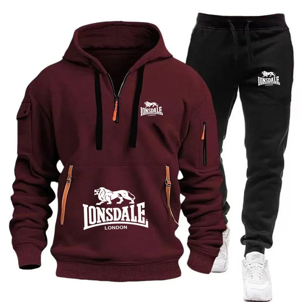 Lonsdale Boxing Tracksuit Set – Premium Hoodie & Jogging Bottoms for Muay Thai, MMA & Gym Wear